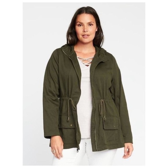 NWT OLD NAVY Hooded Twill Jacket sz XXL Women's - Picture 2 of 3